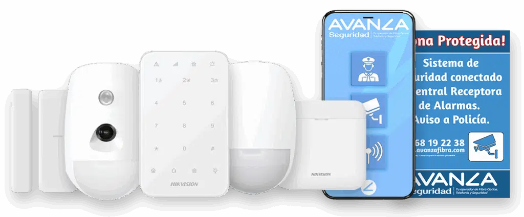 Kit de alarma conectada a CRA de Avanza Fibra