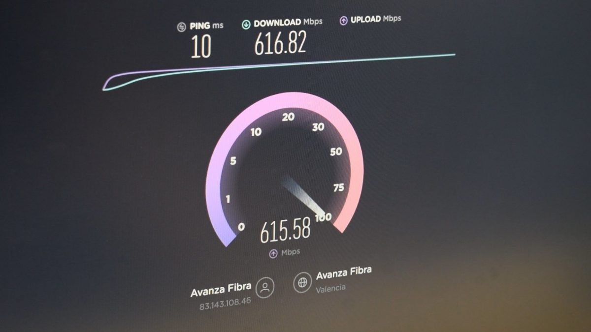 test de velocidad internet Avanza Fibra